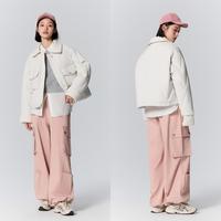 羽绒服女冬季外套翻领宽松肌理上衣温柔羽绒服女外套