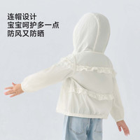 尼多熊2025宝宝防晒衣儿童皮肤衣女童夏季婴幼儿轻薄防晒外套 FSS25157奶油白