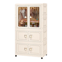 纳份爱洛其熊儿童衣柜免安装婴儿衣物收纳柜宝宝小衣橱简易婴幼儿储物柜  高品质洛其熊系列