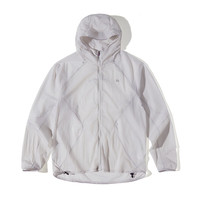 蓝岐春夏防风防泼水超轻运动皮肤衣风洞循环透气跑步防晒衣男 浅灰色 XL