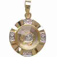 御漪十二生肖时来运转吊坠双色项链镀18黄白彩金属相女款 牛 加项链