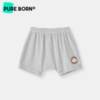 博睿恩男女宝宝短裤夏季婴儿PP裤清爽凉感休闲裤子 细黑白条 90 90cm