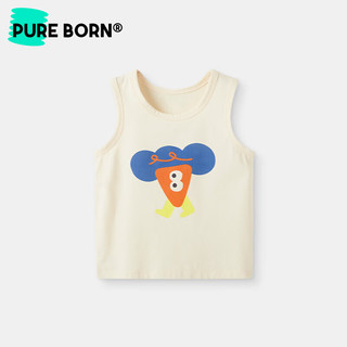 博睿恩（Pureborn）男女宝宝背心夏季新款婴幼儿童轻薄透气凉感上衣