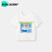 博睿恩(Pureborn)男女宝宝短袖T恤夏季婴幼儿童薄款纯棉可爱印花上衣