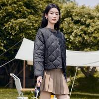 雪中飞 SNOWFLYING【经典保暖】女式保暖羽绒服年轻潮流简约女内恤鸭绒保暖长袖