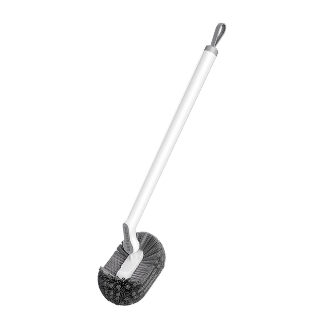 快乐猫 马桶刷子无死角家用壁挂洗厕所卫生间蹲坑清洁神长柄洁厕刷器 S型弯头无死角