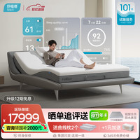 舒福德 softide 奥运智能一键入眠床电动按摩升降遥控零重力S100 灰色 1.5米整体