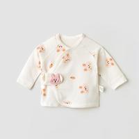 unisunny 婴儿衣服宝宝a类纯棉春夏新生儿打底衣半背衣长袖和尚服