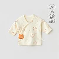 unisunny 婴儿衣服宝宝a类纯棉春夏新生儿打底衣半背衣长袖和尚服