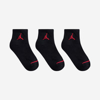 AIR JORDAN Jordan儿童袜子中筒袜3双装男童抗菌运动袜女孩棉袜秋冬JD2433092