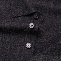 七匹狼羊毛衫男冬季翻领针织衫毛衣男士纯色纯羊毛厚款打底衫男装上衣 002(黑灰) 175/92A(XL)