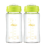 美泰滋 Matyz 玻璃储奶瓶2只装 宽口径母乳储存瓶 240ML MZ-084