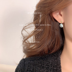 花饰庄园 异形巴洛克淡水珍珠手作设计感925银针镀14K耳钉复古耳饰耳环女 2322异形