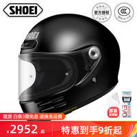 SHOEI Glamster复古全盔 日本摩托车头盔VESPA拿铁自由跑盔 BLACK（亮黑） XXL