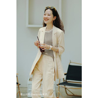 麦檬麦檬浅米色天丝舒适质感百搭西装外套女5994210901 浅米色（上衣）5994210901 S 155/80A