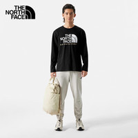 北面（The North Face）卫衣男女款春季胸前大LOGO纯棉长袖T恤86PX JK3（黑色） XS 