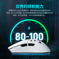 仁魔SL01C无线鼠标电竞游戏Mini镂空PAW3311笔记本电脑办公鼠标 【PAW3395】SL01黑色（600mAh电池）