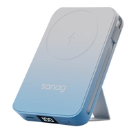SANAG塞那 磁吸无线充电宝Magsafe快充10000毫安大容量便携移动电源K68可上飞机定制礼品适用于华为苹果 糖果蓝【20W低温快充+智能数显电量+10000m 适用iphone14proma