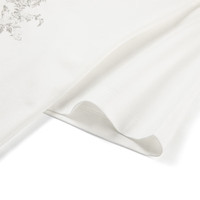 七匹狼短袖T恤男士夏季薄款抗菌面料短袖印花圆领短t休闲T恤男装 本白（803） 3XL /185