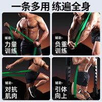 启拓者弹力带绳引体向上阻力带助力拉伸田径辅助带练腿背胸肌拉力带 绿色【阻力50-125磅】力量强化
