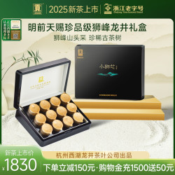 贡牌 明前天赐珍品级西湖狮峰龙井礼盒装绿茶