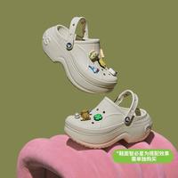 crocs 卡骆驰 贝拉洞洞鞋沙滩鞋包头女鞋厚底拖鞋|210062