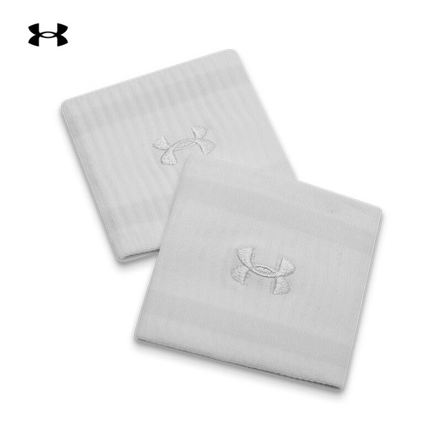 安德玛 UNDERARMOUR）春夏男女毛圈布训练运动腕带1389939 白色100 均码