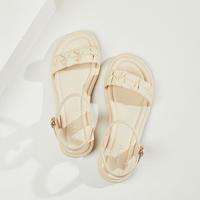 【平底舒适】春夏气质一字带凉鞋夏天凉鞋百搭时尚运动凉鞋女鞋