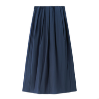 佐丹奴裙子女夏季肌理感压褶a字裙橡筋腰半身长裙女13465347