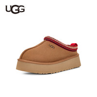UGG 女士休闲舒适低帮厚底塔茨乐福鞋时尚一脚蹬懒人鞋 1122553 栗色 36