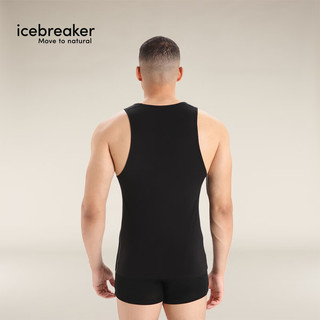 破冰者 icebreaker美利奴羊毛男Anatomica可机洗圆领无袖日常休闲内穿背心夏103034