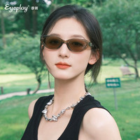 目戲 目戏墨镜女款小框高级感太阳镜开车可选偏光高级感猫眼窄框