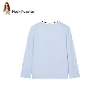 暇步士（Hush Puppies）【天丝系列】童装儿童男女大童秋款弹力舒适柔软经典长袖衬衫 本白 150