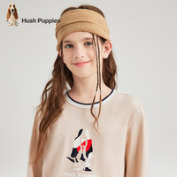 暇步士(Hush Puppies)【天丝系列】童装儿童男女大童秋款弹力舒适柔软经典长袖衬衫 浅沙灰 160