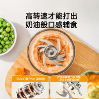 蓓比舒辅食机婴儿打泥机宝宝辅食多功能料理机小型绞肉机搅拌米糊研磨机 F30-单杯精钢 8叶刀头