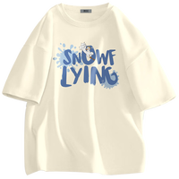 SNOWFLYING/雪中飞 纯棉宽松 圆领短袖T恤