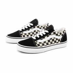 VANS 范斯 童鞋官方 Old Skool黑白棋盘格中大童板鞋运动鞋
