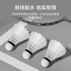 京东京造 定音三星羽毛球单筒6只装 复合软木鸭毛球 娱乐高性价比耐打