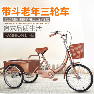 琦利三轮自行车成人代步车动助力人力三轮车轻便脚蹬车买菜拉货载人 电动助力款70斗豪华版配48v20ah