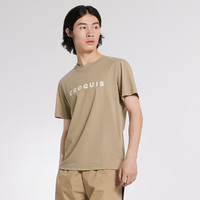 速写男装T恤圆领印花套头短袖9N7110170 253茶卡其 XL