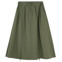 BAIC HOUE/百家好半身裙女夏季新款高腰a型百褶显瘦伞裙子