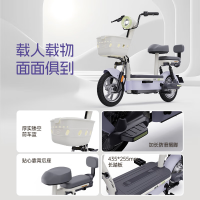 绿源 新国标电动自行车乐骑10续航70公里400W电机液压减震钢丝网轮胎液冷电机质保十年 燕麦白