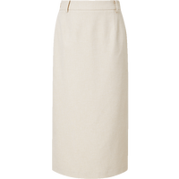 红袖奥莱夏季新款女装后开叉直身侧拉半身裙