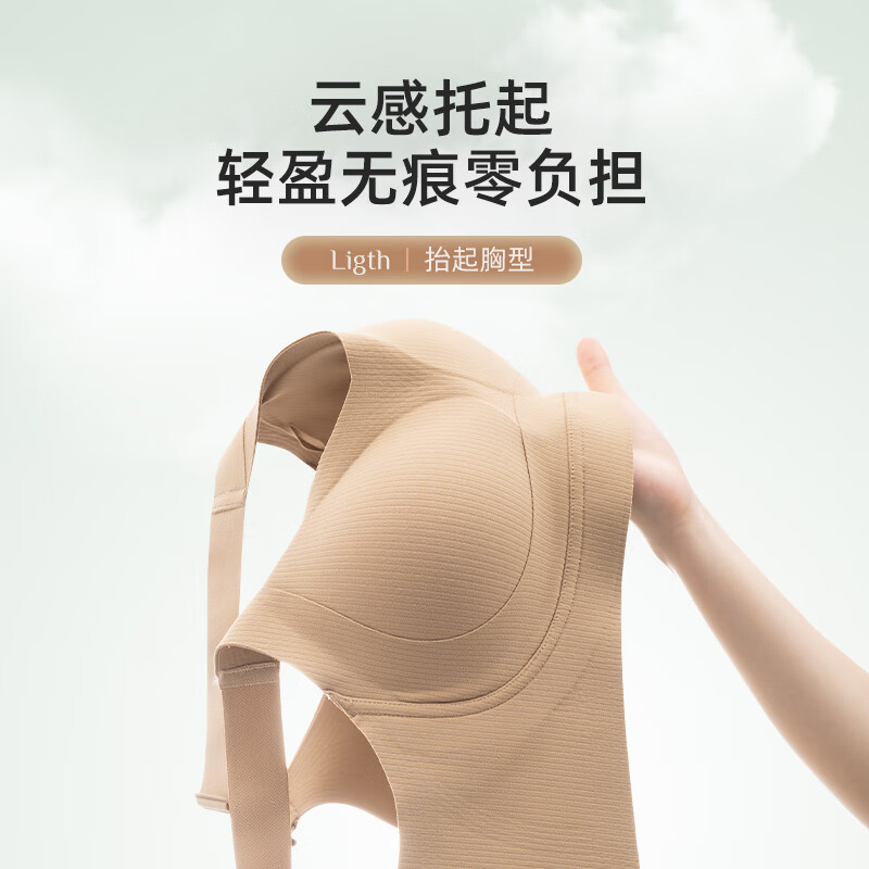 大胸显小聚拢防下垂内衣-黑色