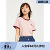 热风 新款女士纯棉撞色短袖T恤 多色