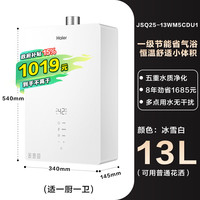 海尔 Haier 白月光海尔燃气热水器天然气节能恒温水伺服16升家用WM5C