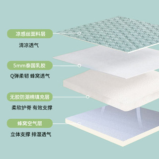 La Torretta凉席 A类凉感丝可水洗软凉席夏季床单席子单件 180*200cm薄荷绿 薄荷绿【A类凉感丝乳胶】-单件 200cm*180cm