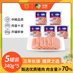 梅林B2 梅林 午餐肉罐头 340g*5罐