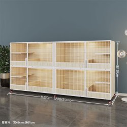 酷巴迪 猫别墅实木猫房子猫柜猫笼子豪华两层三层组合猫咪窝家用繁育产房