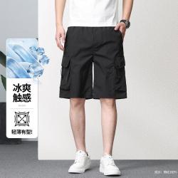 Baleno 班尼路 男士夏季短裤工装潮流五分裤简约个性休闲百搭松紧腰带薄款男短裤